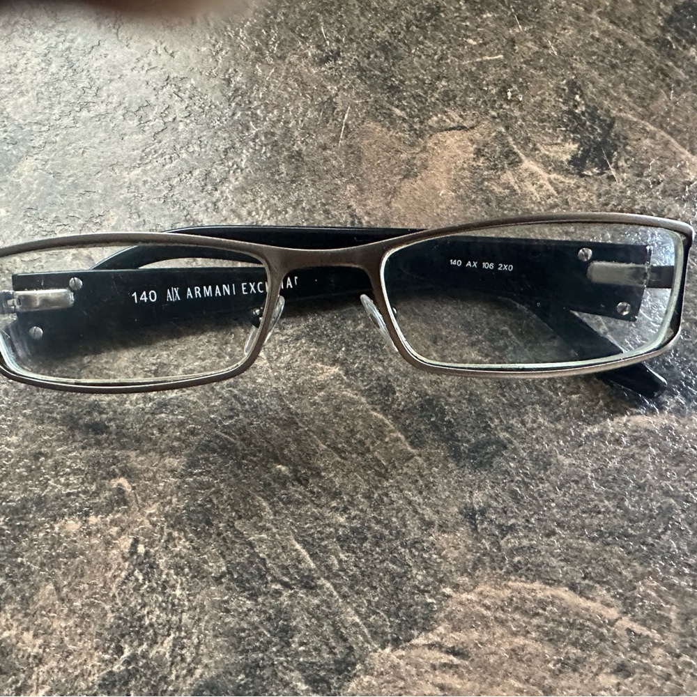 ARMANI EXCHANGE AX BLACK/GUNMETAL EYEGLASSES FRAMES 140 AX 106 2x0 Authentic